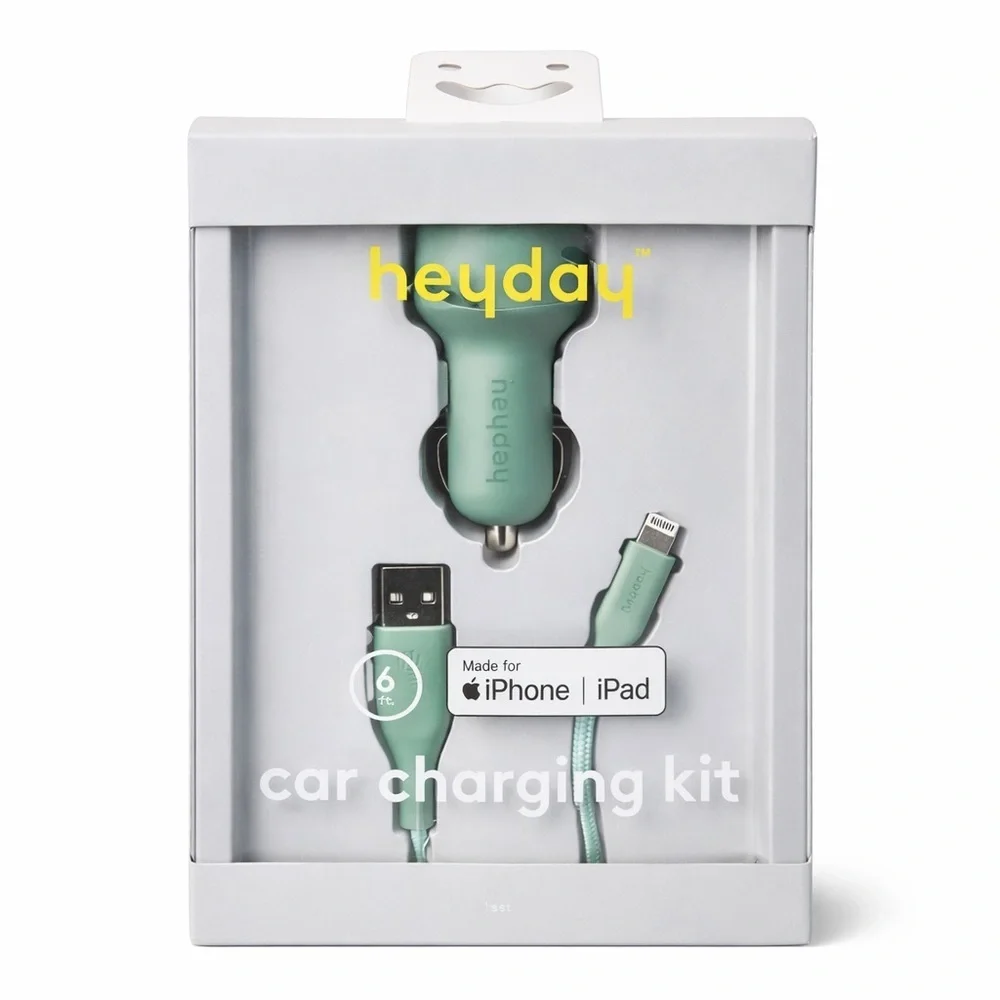 Heyday Mint Car Charger for iPhone and iPad